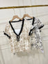 V-neck Short Sleeves Summer Casual Tops